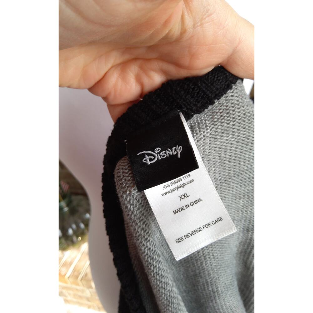 Disney knit sweater Minnie Mouse black red gray long sleeve licensed size XL W - Picture 5 of 6
